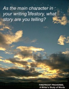 character writing fireproof proverbs