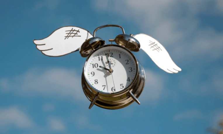 clock with wings procrastination