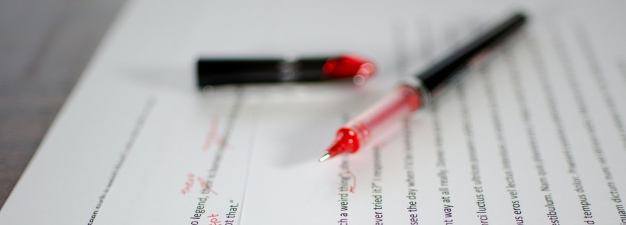 edit editing red pen
